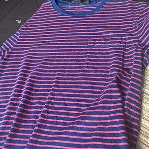 GUC RL s/s tee pink and navy stripe size S